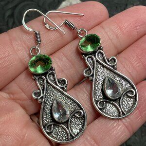 Peridot and Topaz Earrings (57 40656)